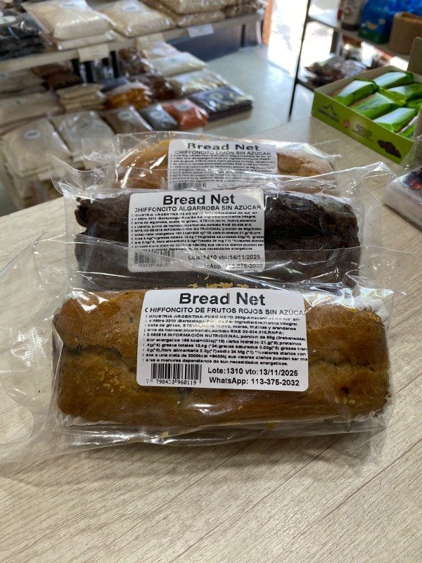 Producto - Budines - Chiffoncitos SIN AZÚCAR Bread Net 250gr