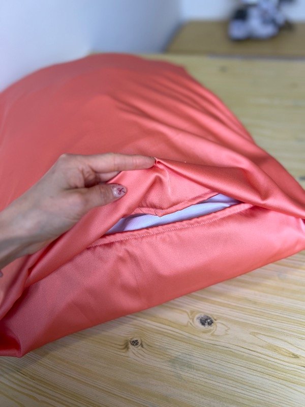 Producto - Funda satén almohada coral - 1