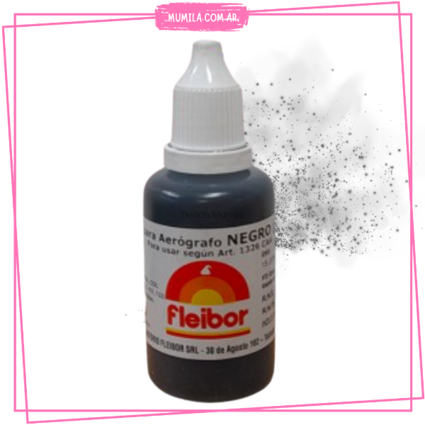 Producto - Colorante Negro para aerógrafo Fleibor 30cc