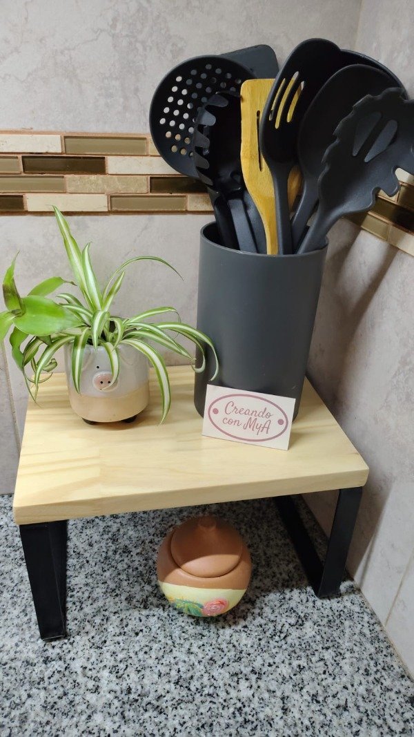Producto - Estante Organizador Madera y Hierro - 1