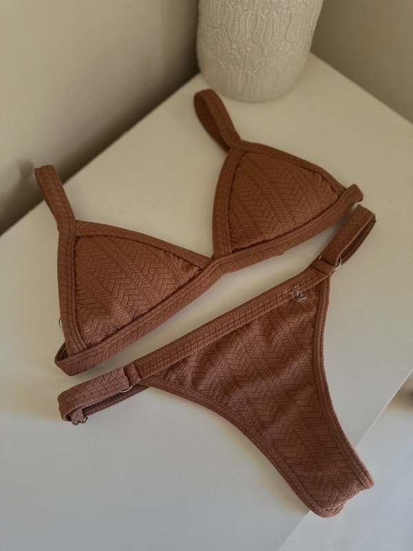 Producto - Bikini texturada Aspen marrón - mega descuento - - 0