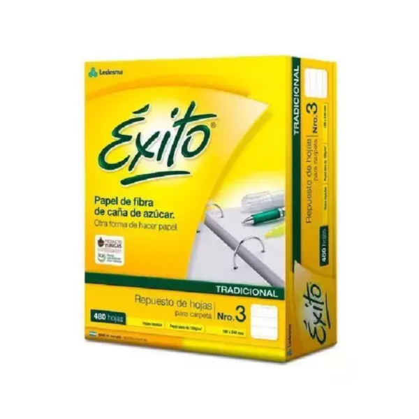 Producto - Repuesto Éxito N3 x 480 hojas