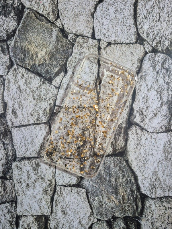 Producto - Funda rígida shine Iphone 14 dorada