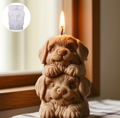 Producto - Molde de silicona para VELA/ PERRITOS