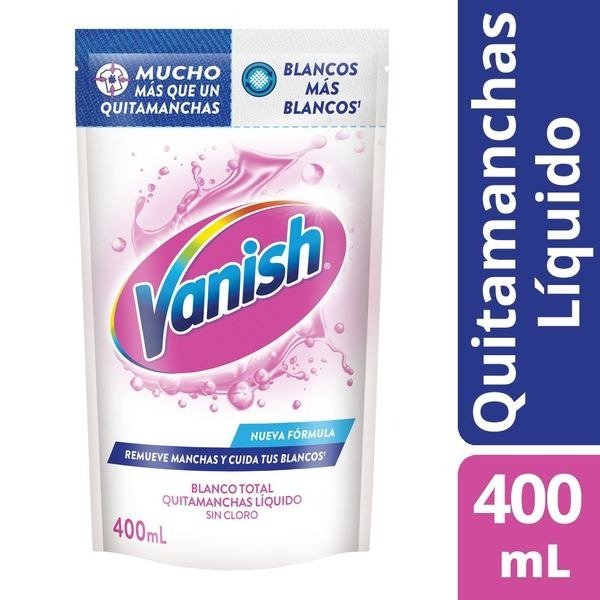Producto - QUITAMANCHAS LIQUIDO VANISH - BLANCO TOTAL - SIN CLORO - 400ML