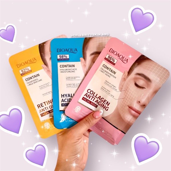 Producto - MASCARILLA COLLAGEN HIALU Y RETINOL BIOAQUA X 3 UNIDADES