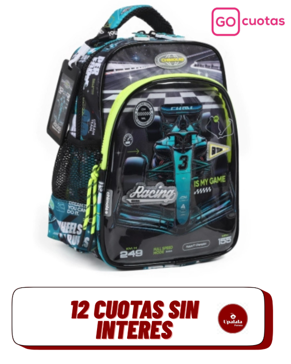 Producto - MOCHILA CHIMOLA DE ESPALDA 12 PULGADAS RACING CAR