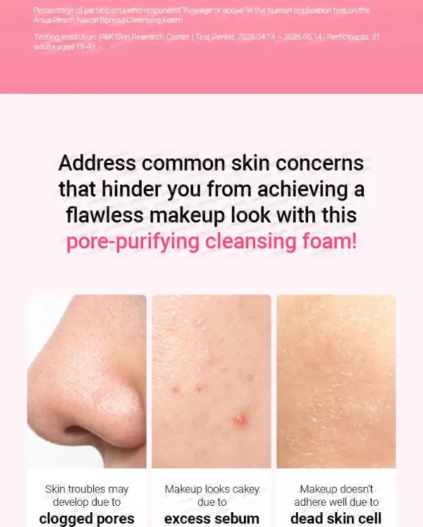 Producto - Anua Peach Niacin Spread Cleansing Foam 150ml - 1