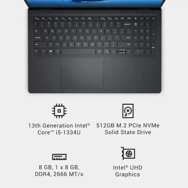 Producto - DELL INSPIRON 3520 15.6" FHD I5 1255U 8GB 256GB SSD CARBON BLACK - 1