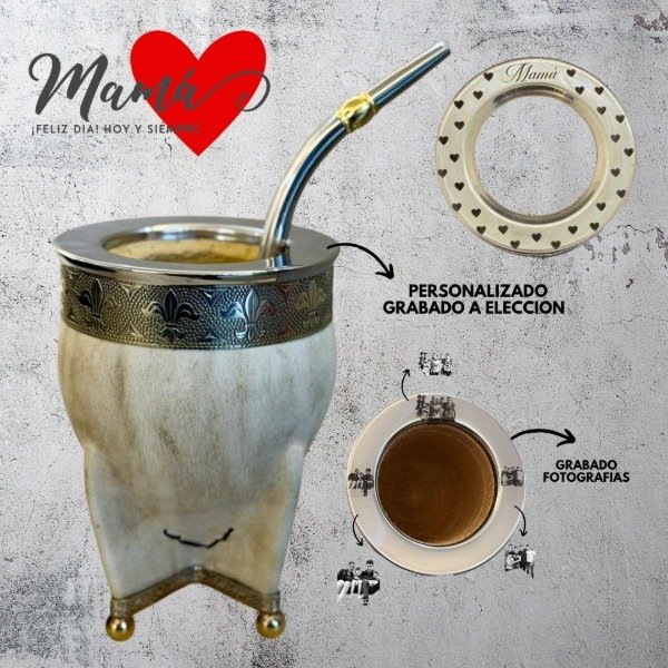 Producto - MATE IMPERIAL CUERO CRUDO PERSONALIZADO - 0
