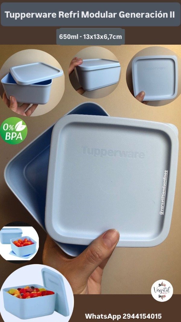 Producto - Tupperware  Hermético Refri Modular Generación II 650cc x1