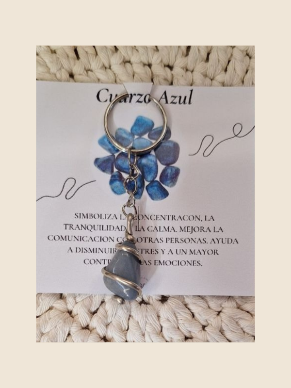 Producto - Llavero cuarzo azul