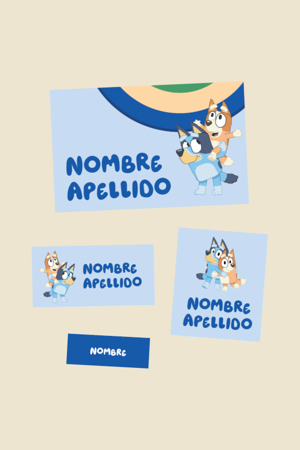 Producto - etiquetas escolares [bluey - edición celeste]