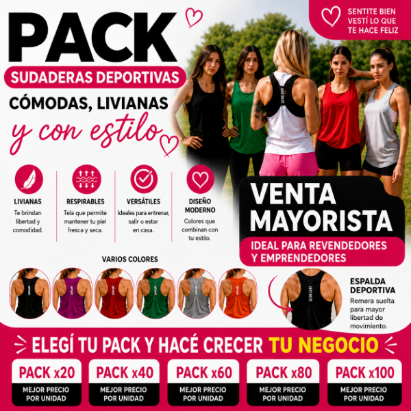 Producto - Pack Emprendedor Sudaderas Deportivas Mayoristas Mujer
