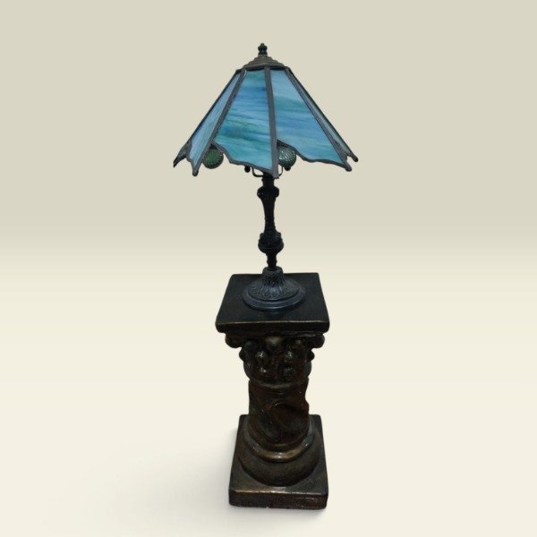Producto - Lámpara de mesa Art Déco con pantalla estilo Tiffany - 0