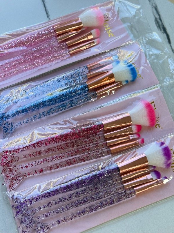 Producto - Set de brochas cola de sirena glitter x4 - 1