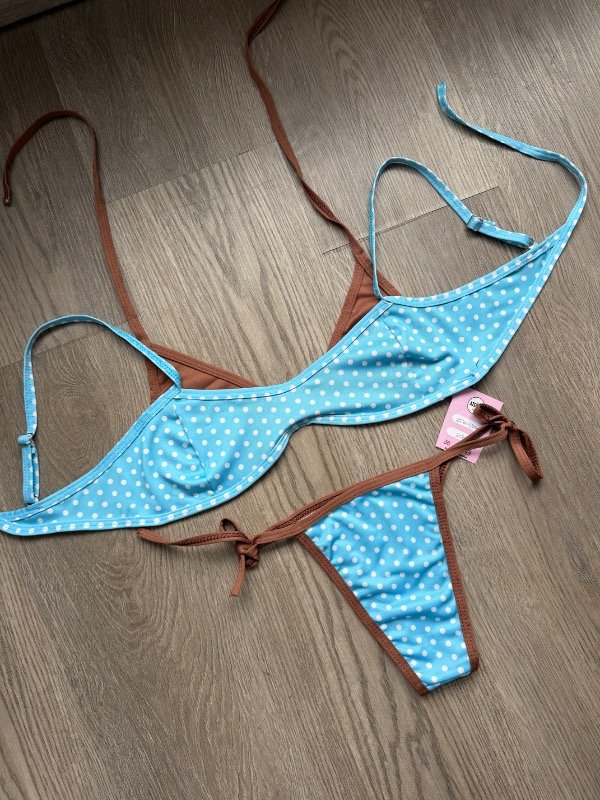 Producto - Bikini Zakopane Celeste y chocolate - 1