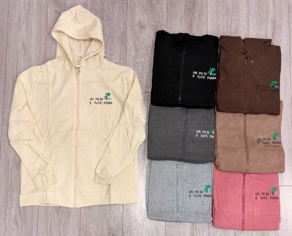 Campera frisa unisex ecológica (pack x 12)