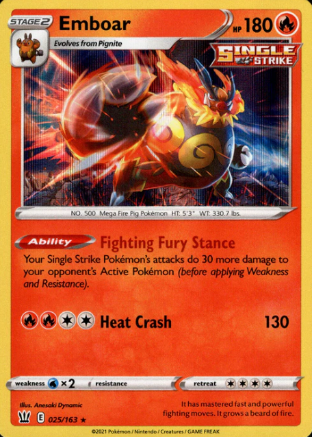 Producto - Emboar - 025/163 - Battle Styles - Holo
