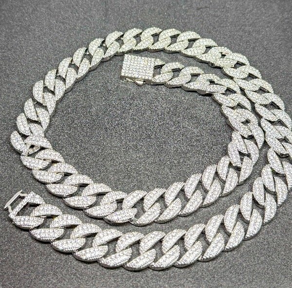 Producto - Cadena cubana con strass 60cm