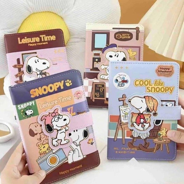 Producto - Cuaderno A5 Acolchado con Cierre Imantado Snoopy W