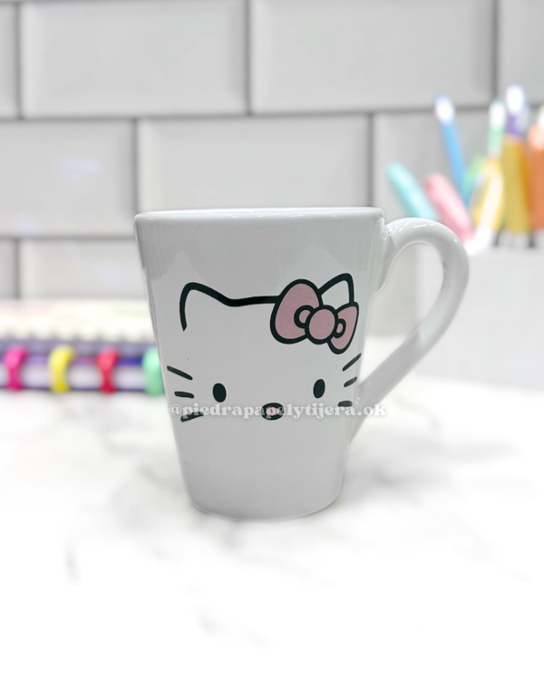 Producto - Taza ceramica kitty blanca