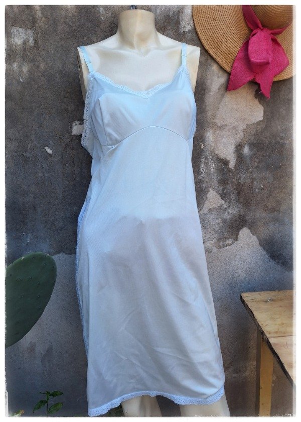 Producto - Enagua Solero Poliamil Celeste clarito