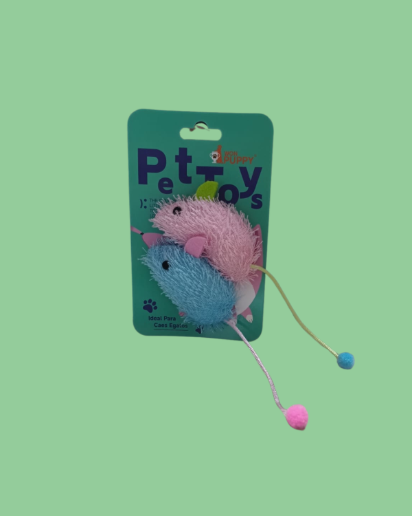 Producto - RATON TELA POMPONES X2 U