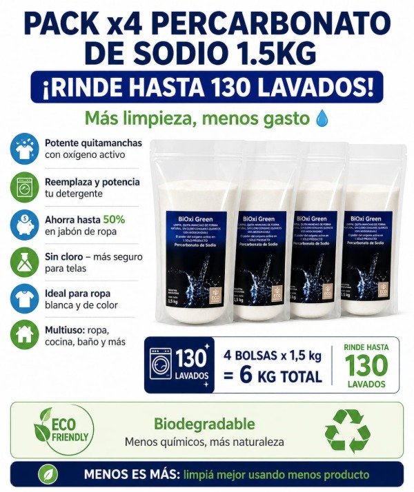 Producto - PACK PERCARBONATO DE SODIO 4x1,5 Kg