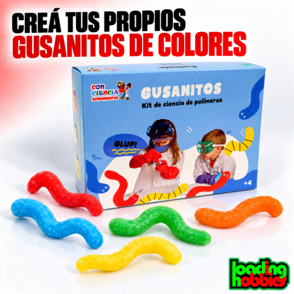 Producto - Mini Juego De Ciencia 2 Gusanitos De Colores Niños +4 Años - 2