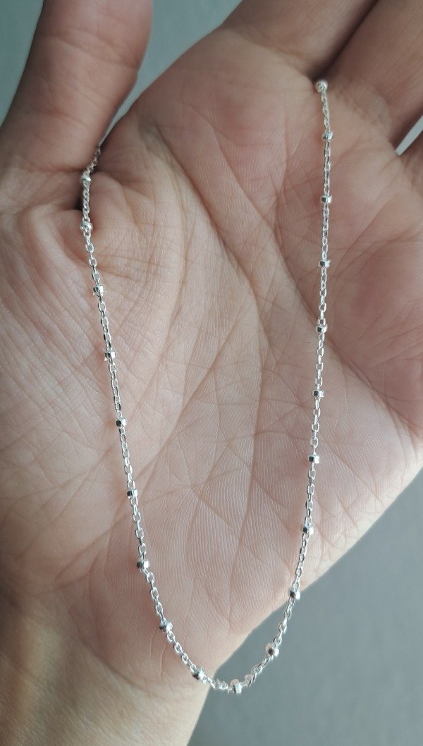 Producto - Cadena de Plata 45cm con Donita