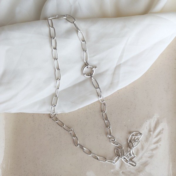 Producto - CADENA DE PLATA FORCET ESLABONES 1CM (CIERRE MARINERO) 45CM - 0