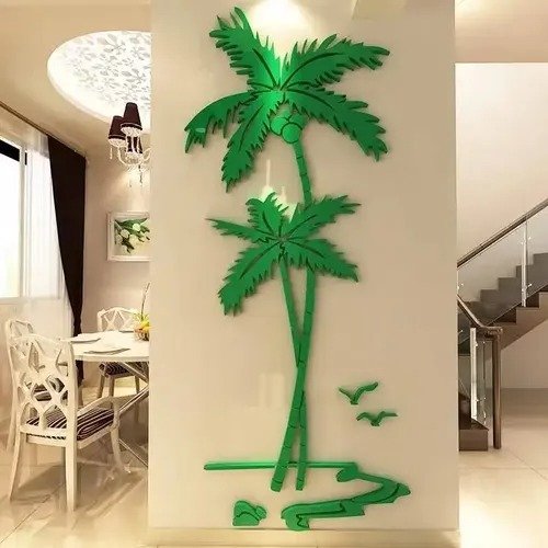 Producto - Decoración De Pared Palmeras Calado Fibrofacil - 150x64 - 2
