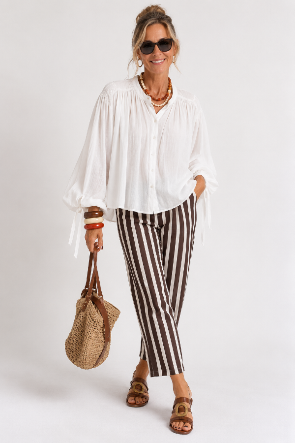 Producto - Pantalón barrel Carla rayas - 2