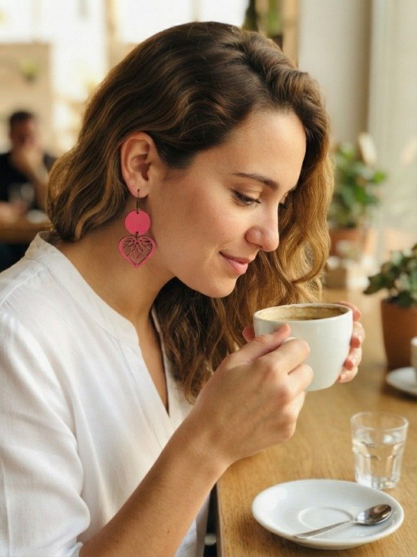Producto - Aros Corazón Enérgico / Fucsia Power - 0