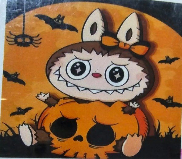 Producto - DIAMOND PAINTING 30X30 LABUBU CALABAZA HALLOWEEN