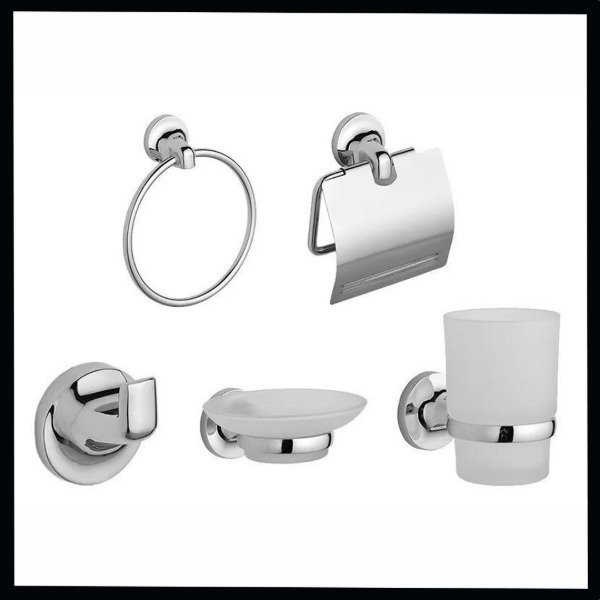 Producto - SET DE BAÑO - Kit Set Accesorios Baño Hogar 5 Piezas