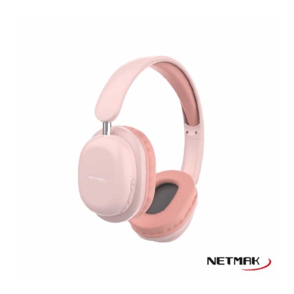 Producto - AURICULAR BT NETMAK VINCHA NM-LIVE ROSA