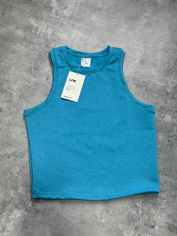 Producto - Crop Top Circ Celeste Jaspeado