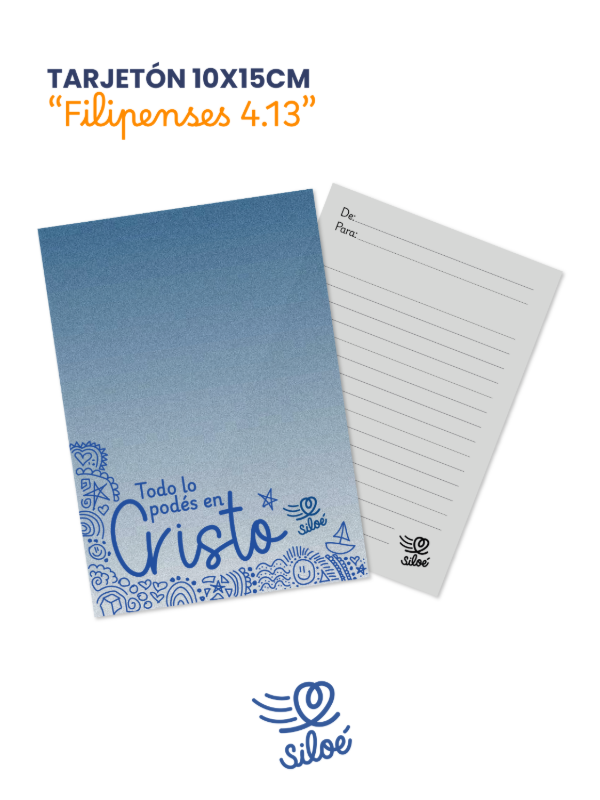 Producto - Tarjetón - "Todo lo podés en Cristo"