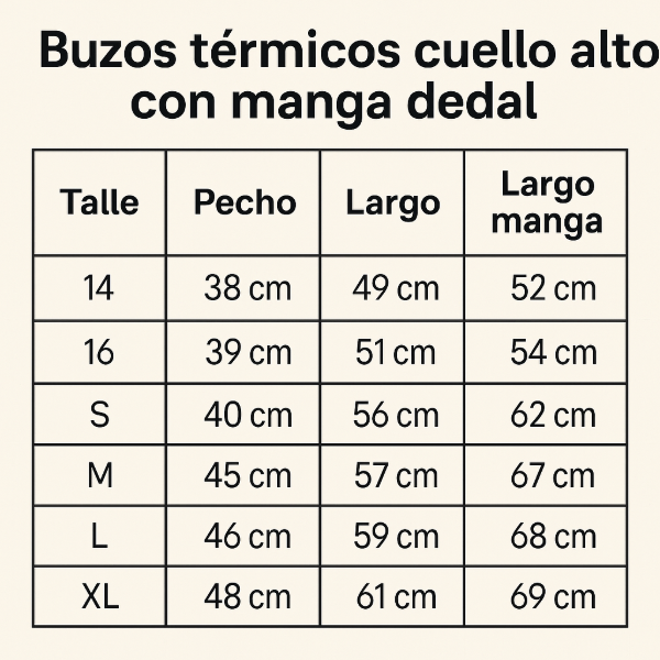 Producto - Buzos térmicos cuello alto adultos - 5