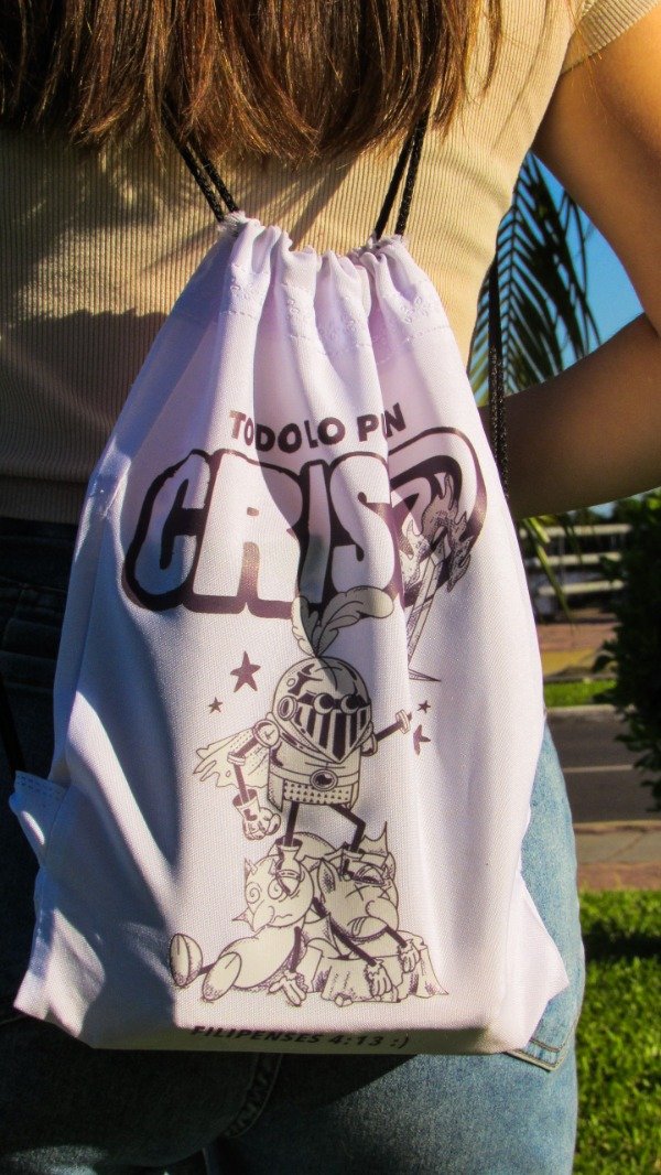 Producto - Mochila de cuerda Todo lo puedo en Cristo