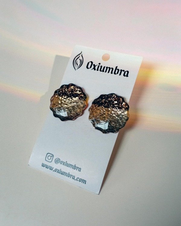 Producto - Aretes Onda (negro y plateado)