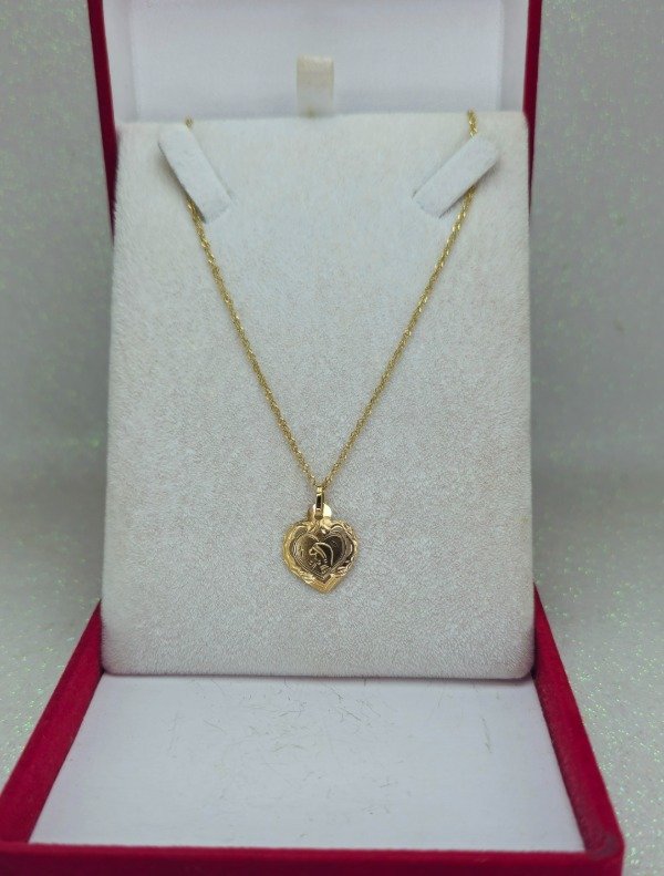 Producto - Cadena + dije virgen 18kt