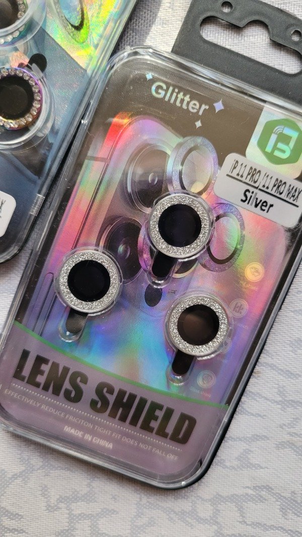 Producto - Iph 11 pro / iph 11 pro max / iph 12 pro protector de camara brillo plateado