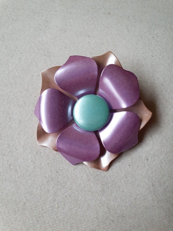 Producto - Broche Flower Power Malva - 0