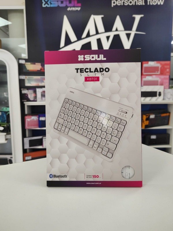 Producto - Teclado BT Slim AN/AP/WIN 24.5x15x0.6cm Soul PER-KBT01BL