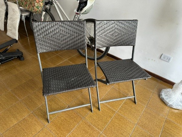 Producto - PAR SILLAS PLEGABLES SIMIL RATAN. PRECIO POR AMBAS #11716