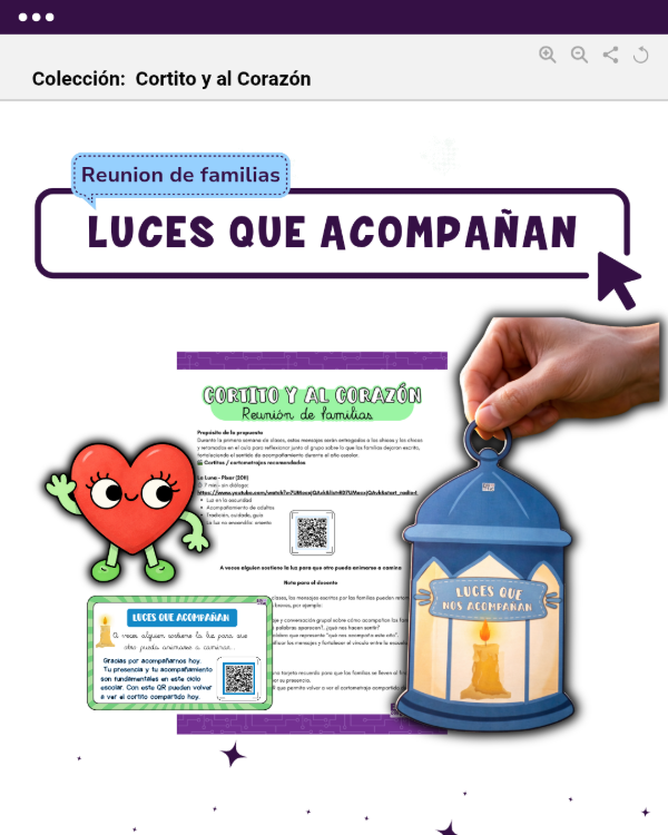 Producto - COLECCIÓN: CORTITO Y AL CORAZÓN - LUCES QUE ACOMPAÑAN - REUNIONES DE FAMILIAS