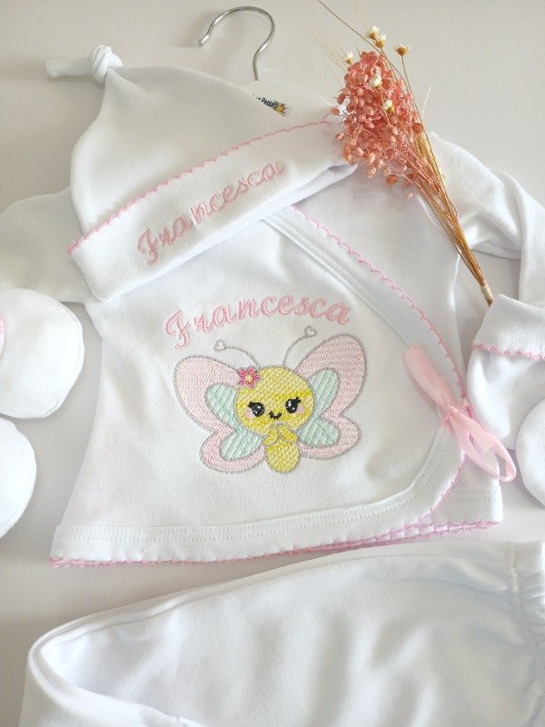 Producto - Ajuar mariposa rosa 5 p - 1